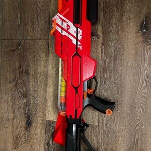 Red and Black Toy Blaster